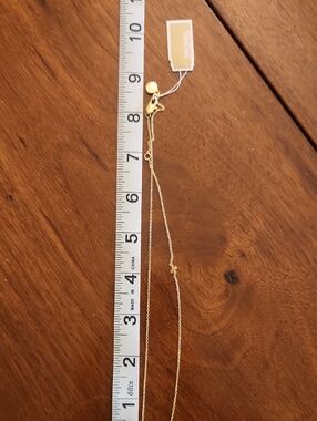 Michael Kors Pave Heart MK Logo Necklace Pendant Goldtone NWT